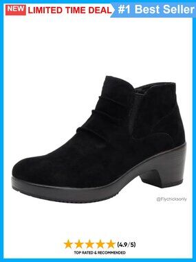 Leather Ankle Boot With Wide Toe Box And Memory Foam Footbed